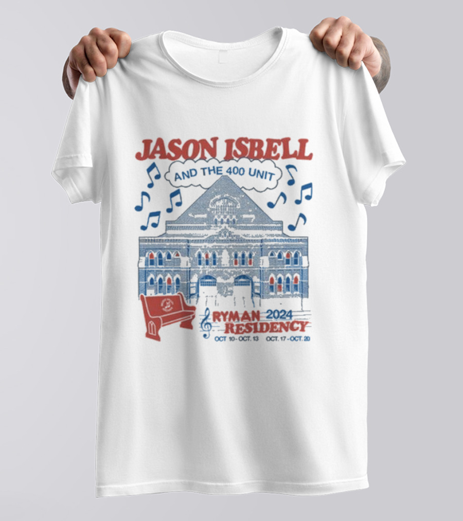 Jason Isbell And The 400 Unit Ryman 2024 Residency Nashville TN Oct 10-13 Oct 17-20 T-Shirt