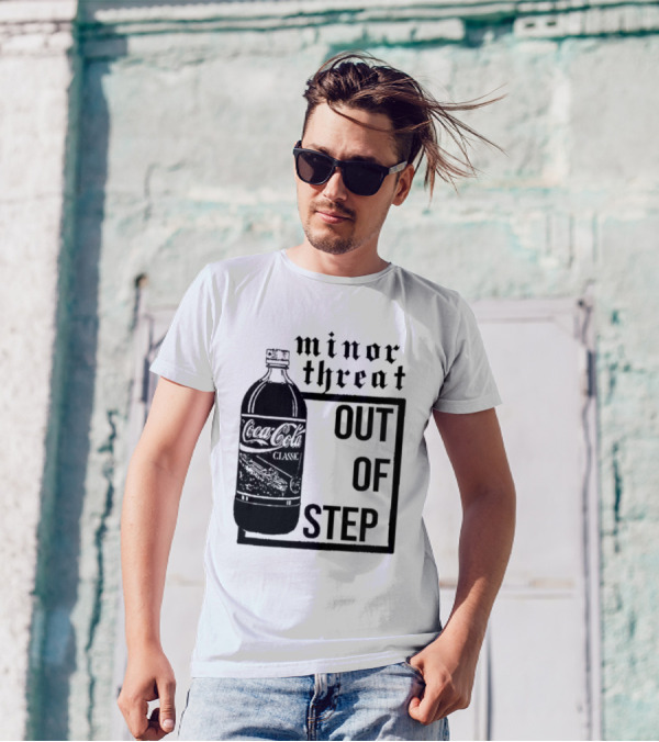 Minor Threat Out Of Step Coca Cola Classic Mockup T-Shirt