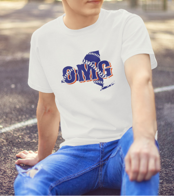 OMG Baseball Lovers OMG Baseball New York Baseball Map T-Shirt