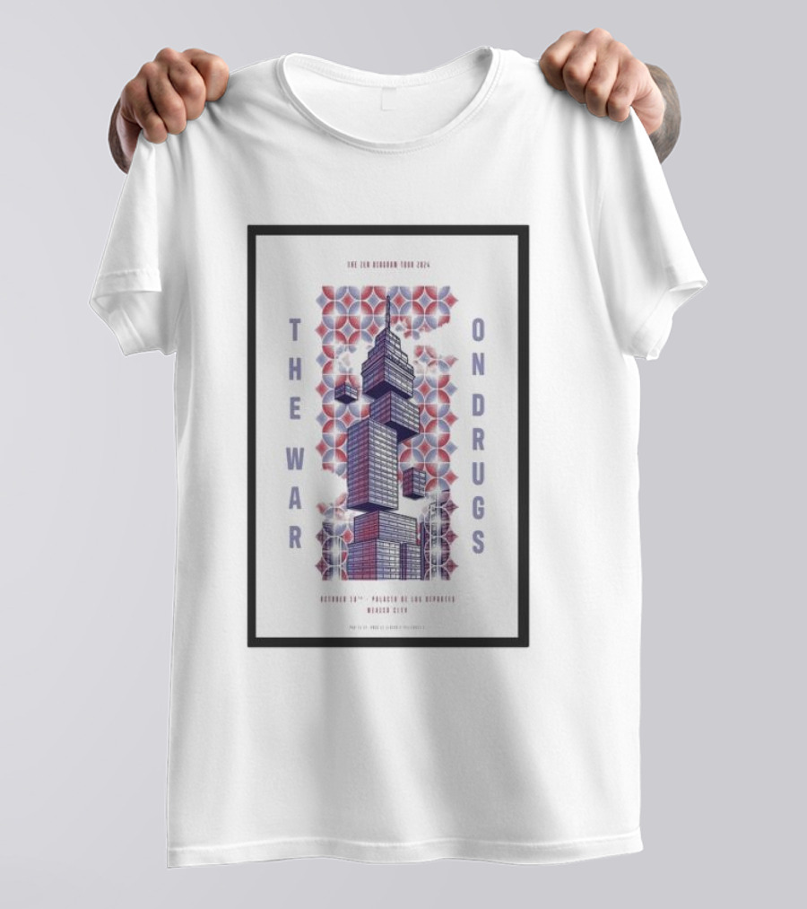 The War On Drugs Live October 10 2024 Palacio De Los Deportes Mexico City Tour T-Shirt
