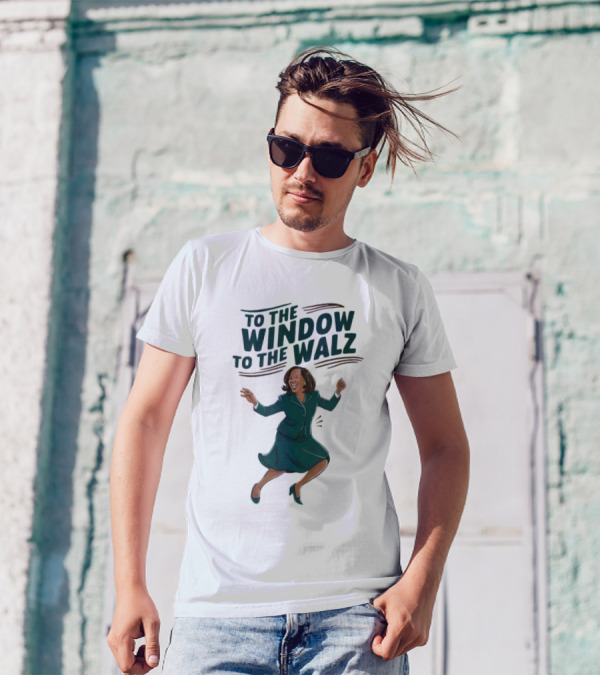 To The Window To The Walz Kamala Harris Dancing In Green Suit T-Shirt
