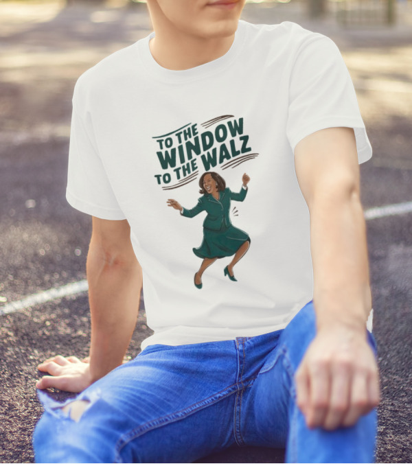To The Window To The Walz Kamala Harris Dancing In Green Suit T-Shirt