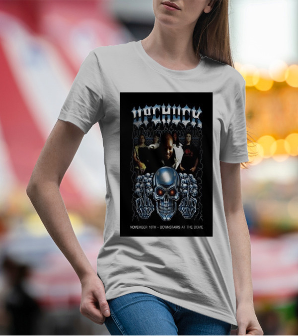 Upchuck November 16th Downstairs At The Dome Skull T-Shirt
