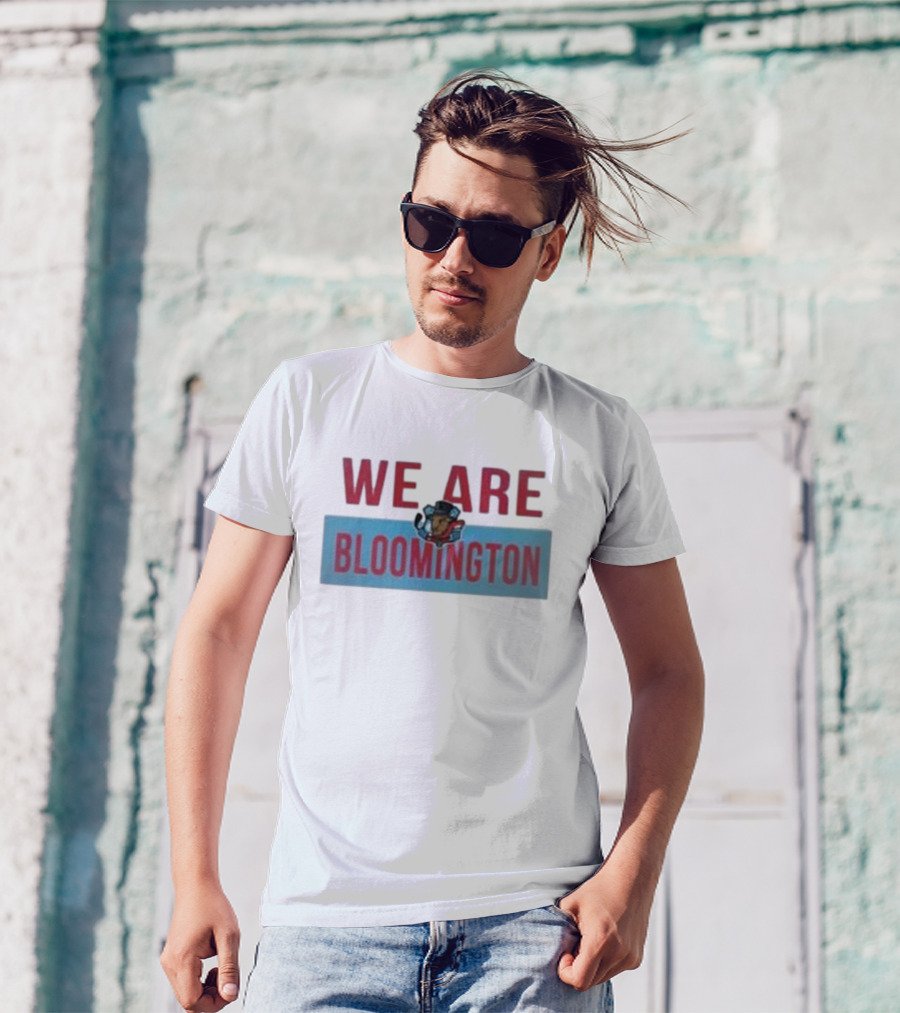 We Are Bloomington Bison State Teddy Bear Emblem T-Shirt