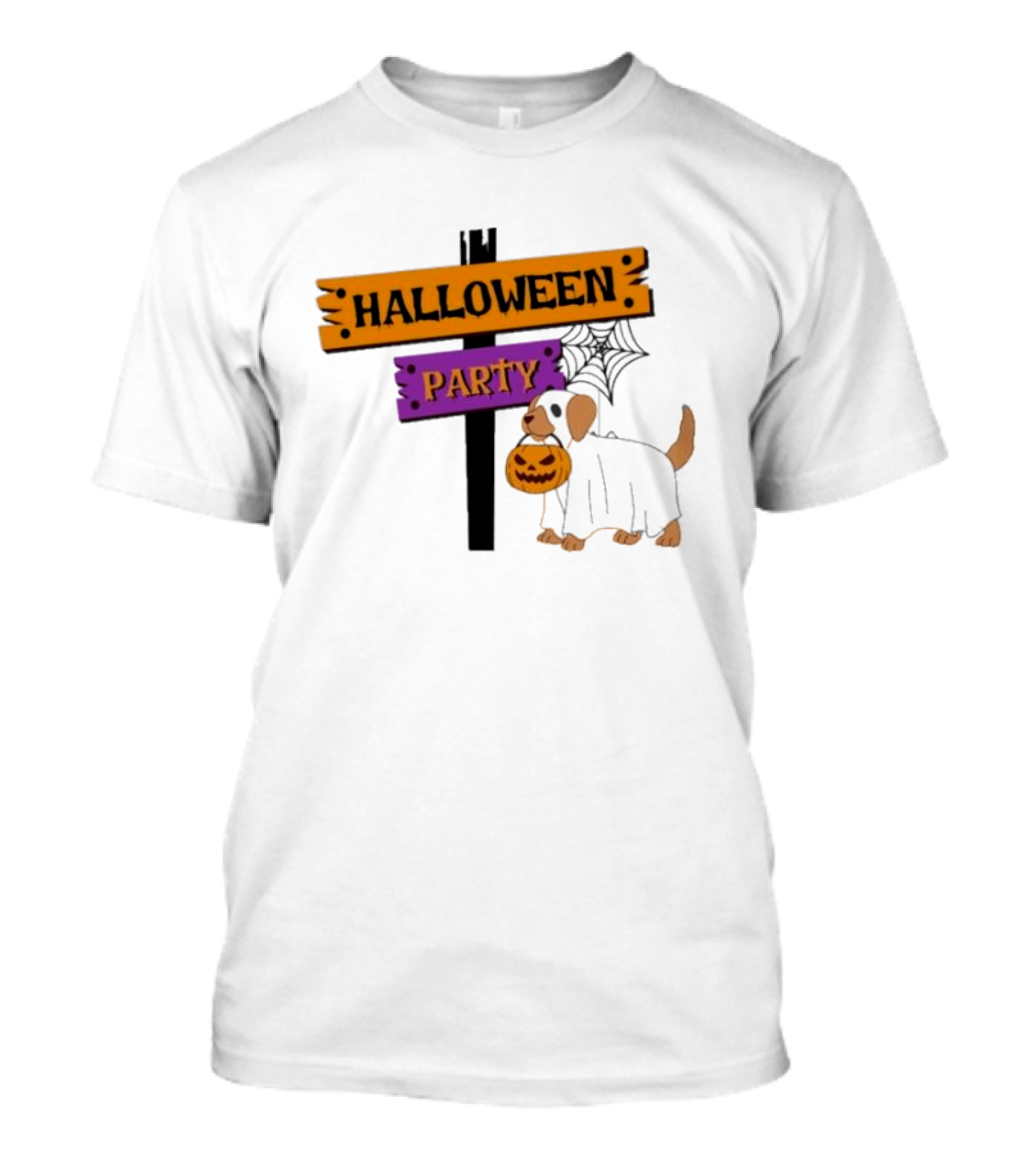 Halloween Boo-tiful Party With Ghostly Dog And Pumpkin T-Shirt