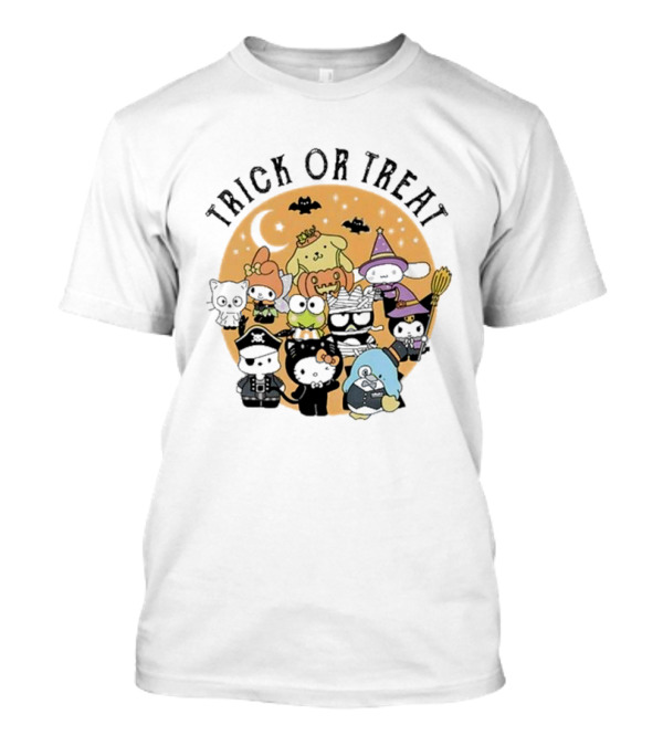 Hello Kitty Friends Trick Or Treat Halloween Costume Party T-Shirt