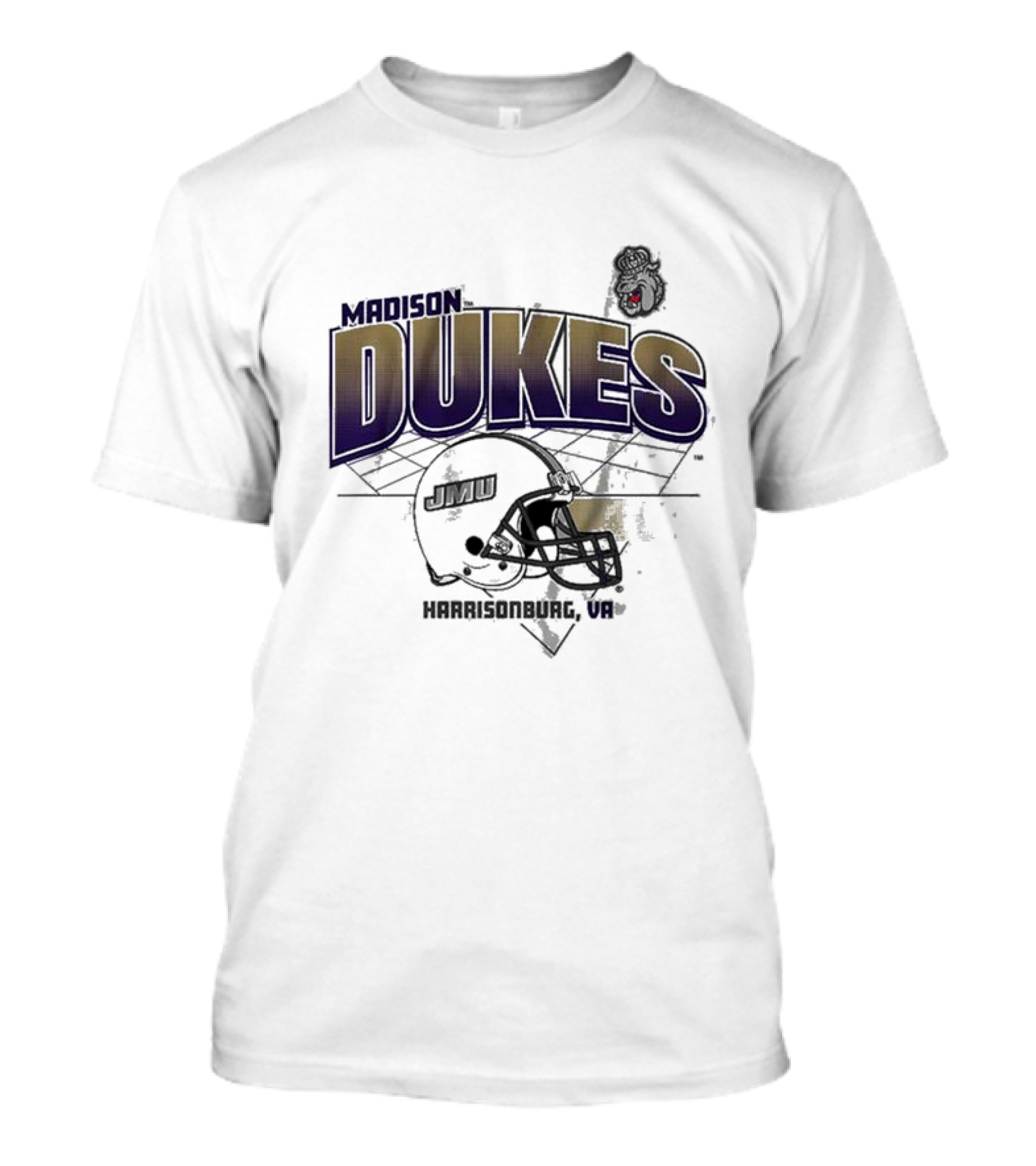 Madison Dukes JMU Football Helmet Harrisonburg VA T-Shirt