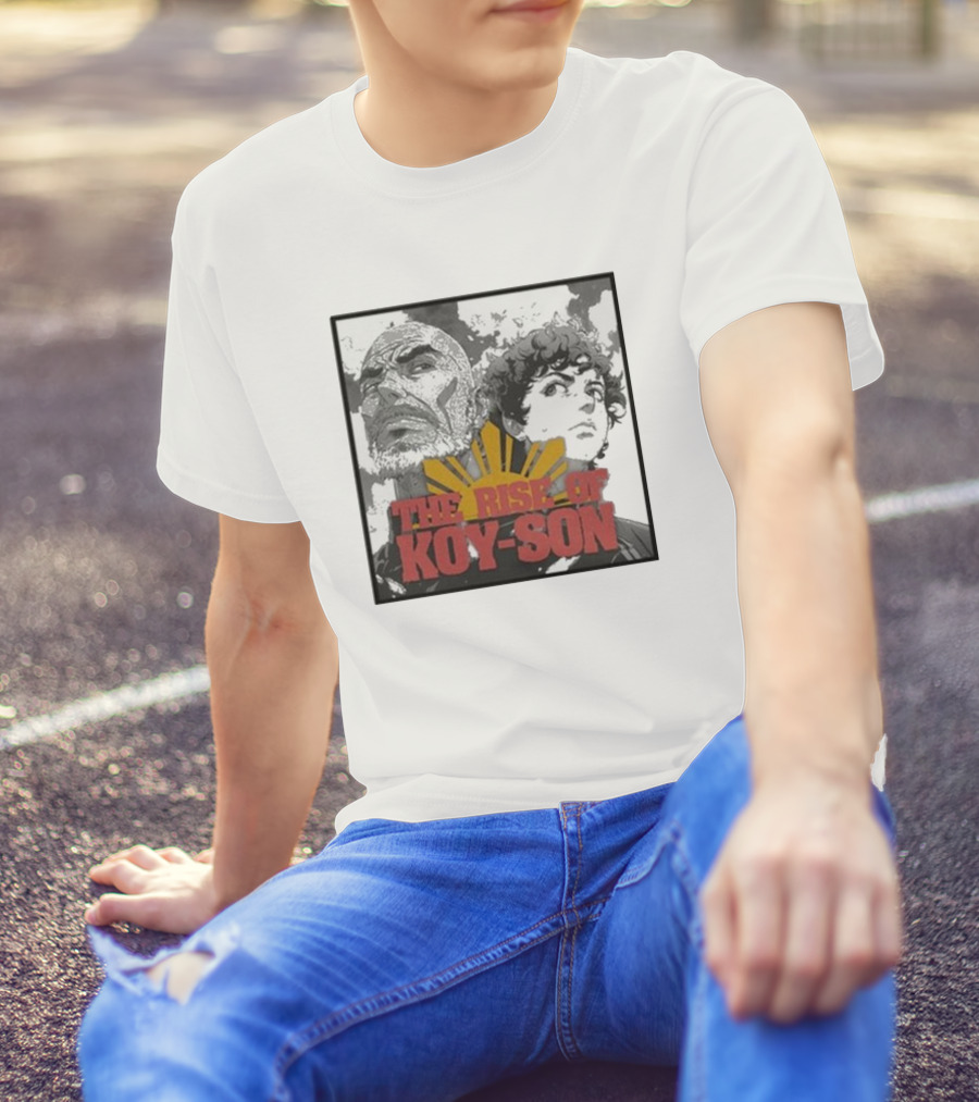 The Rise Of Koy-Son Jo Koy Anime Style Featuring Bold Portraits And Yellow Sun T-Shirt
