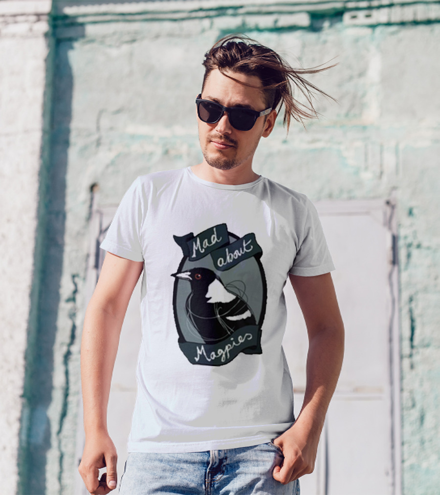 Bridget Farmer Mad About Magpies Bird T-Shirt