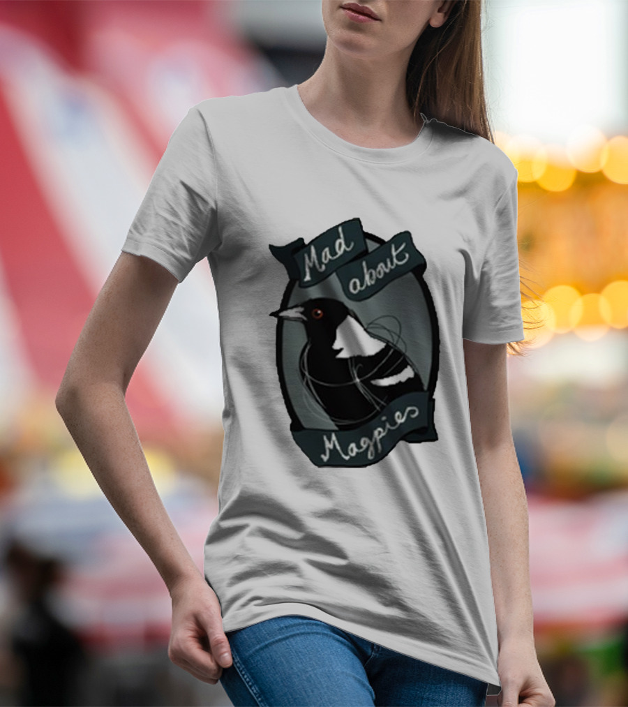 Bridget Farmer Mad About Magpies Bird T-Shirt