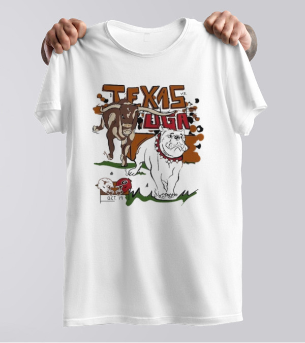 Texas Longhorns Vs Georgia Bulldogs October 19 Duel T-Shirt