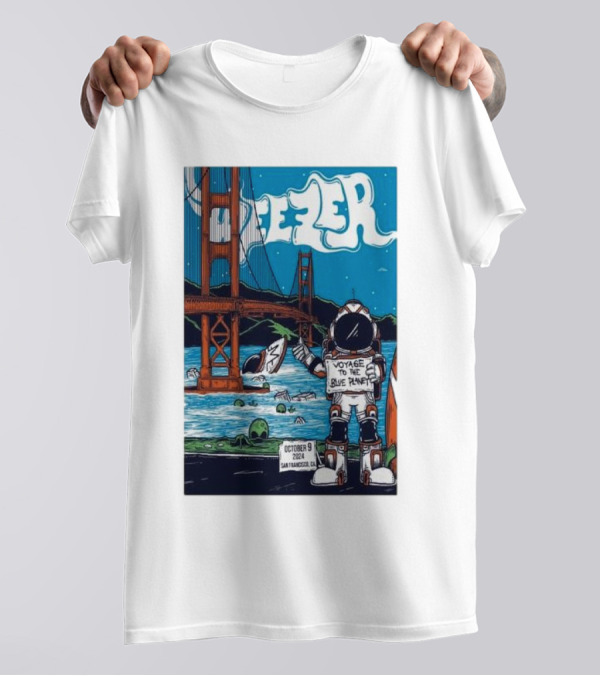 Weezer Voyage To The Blue Planet At Chase Center San Francisco CA October 9 T-Shirt