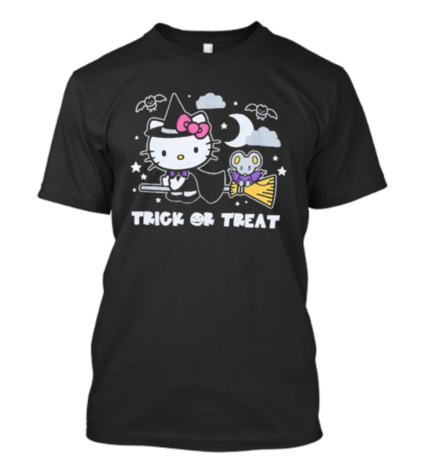 Hello Kitty Trick Or Treat Halloween Broomstick Adventure T-Shirt