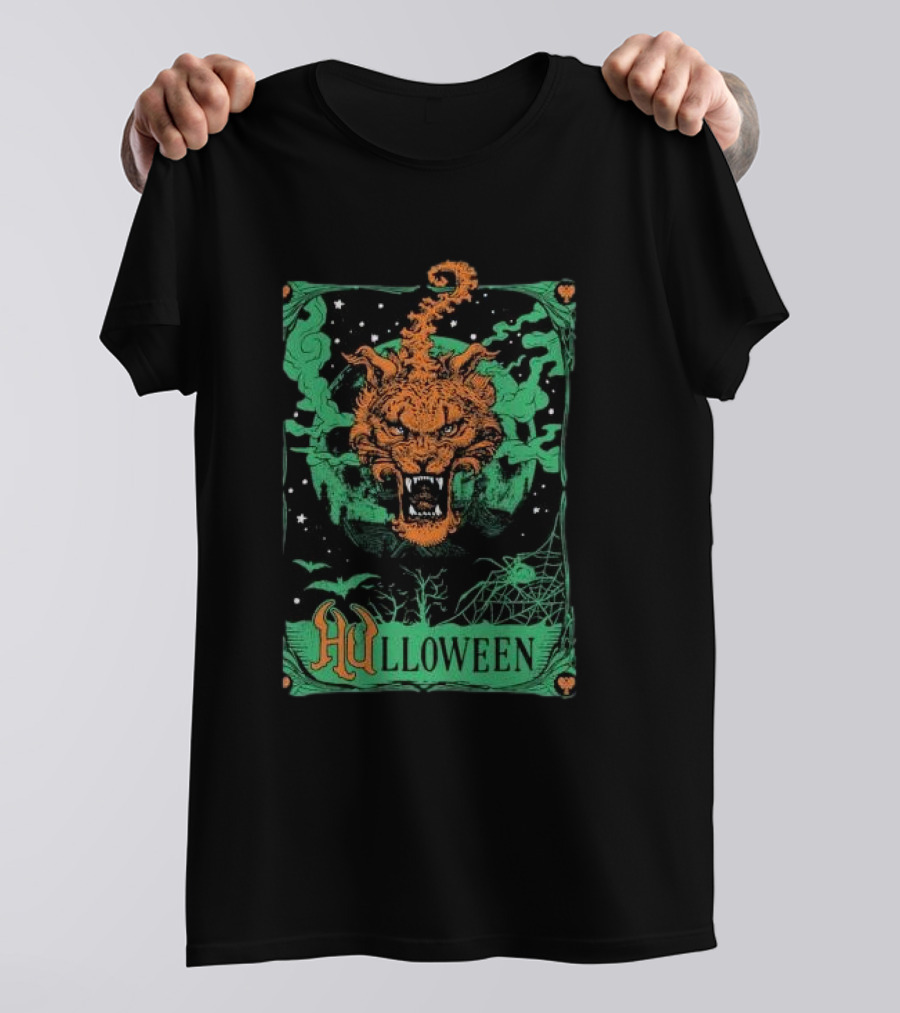 Halloween Season Tarot Card Cat Head Mystical T-Shirt