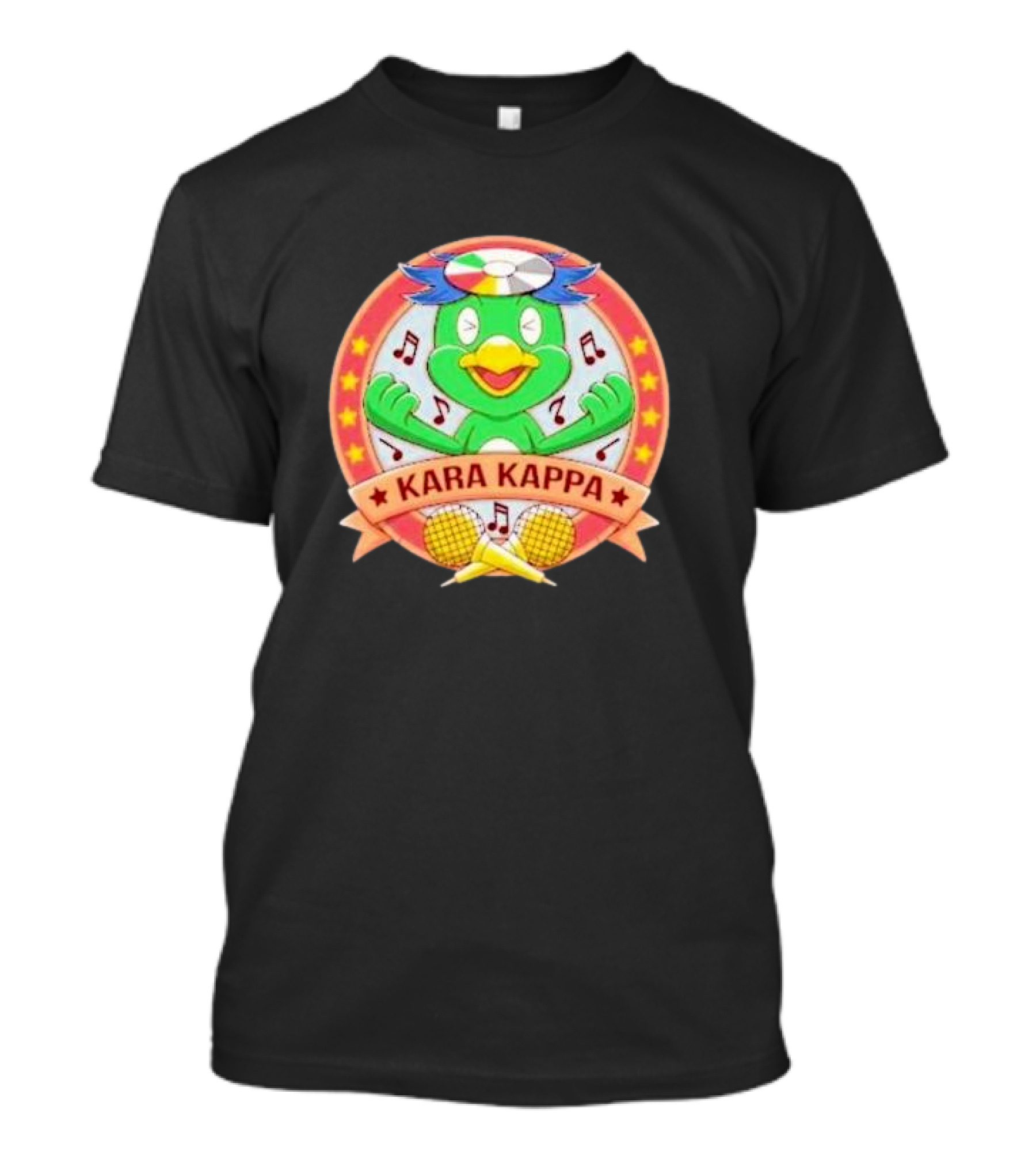 Karaoke Kappa Music Japan Monster Kara Kappa Music Notes Cartoon T-Shirt