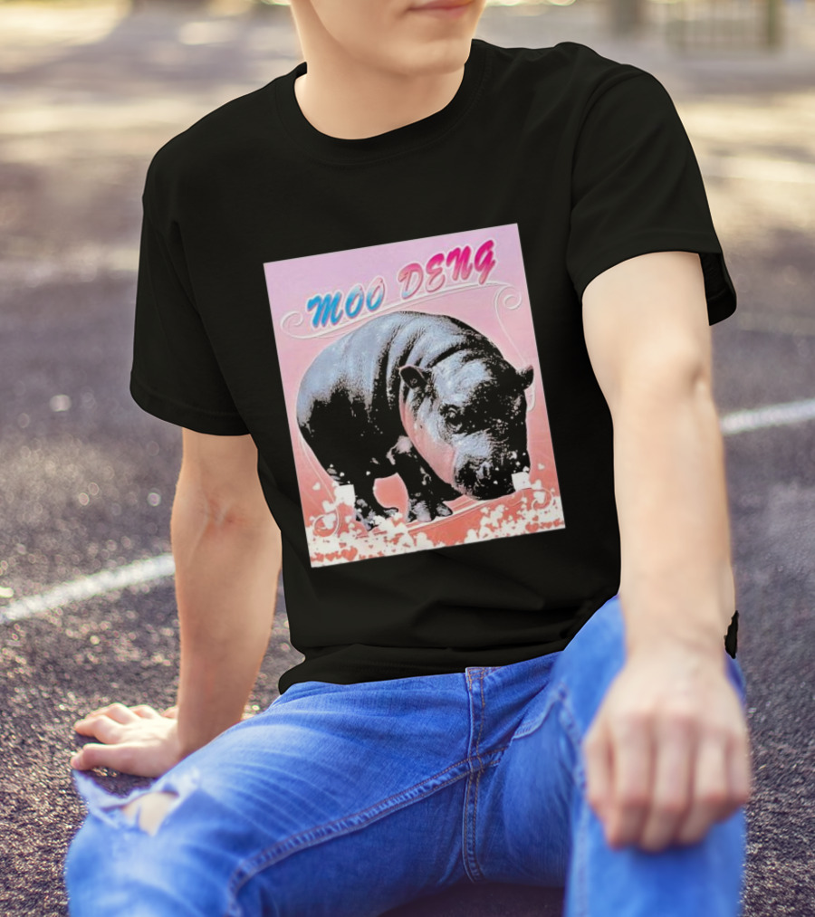 Moo Deng Hippo Ba1 Cute Thailand T-Shirt