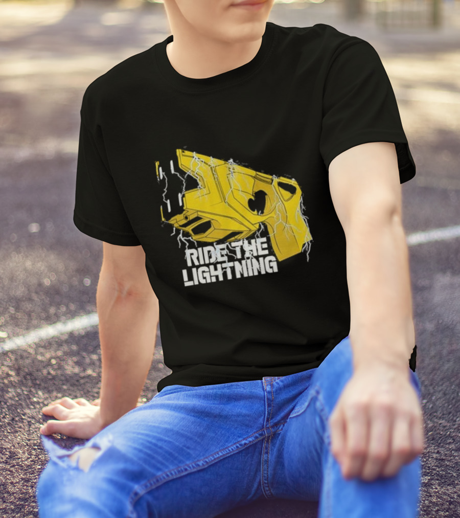 Ride The Lightning CBC Yellow Gun With Electric Bolts T-Shirt