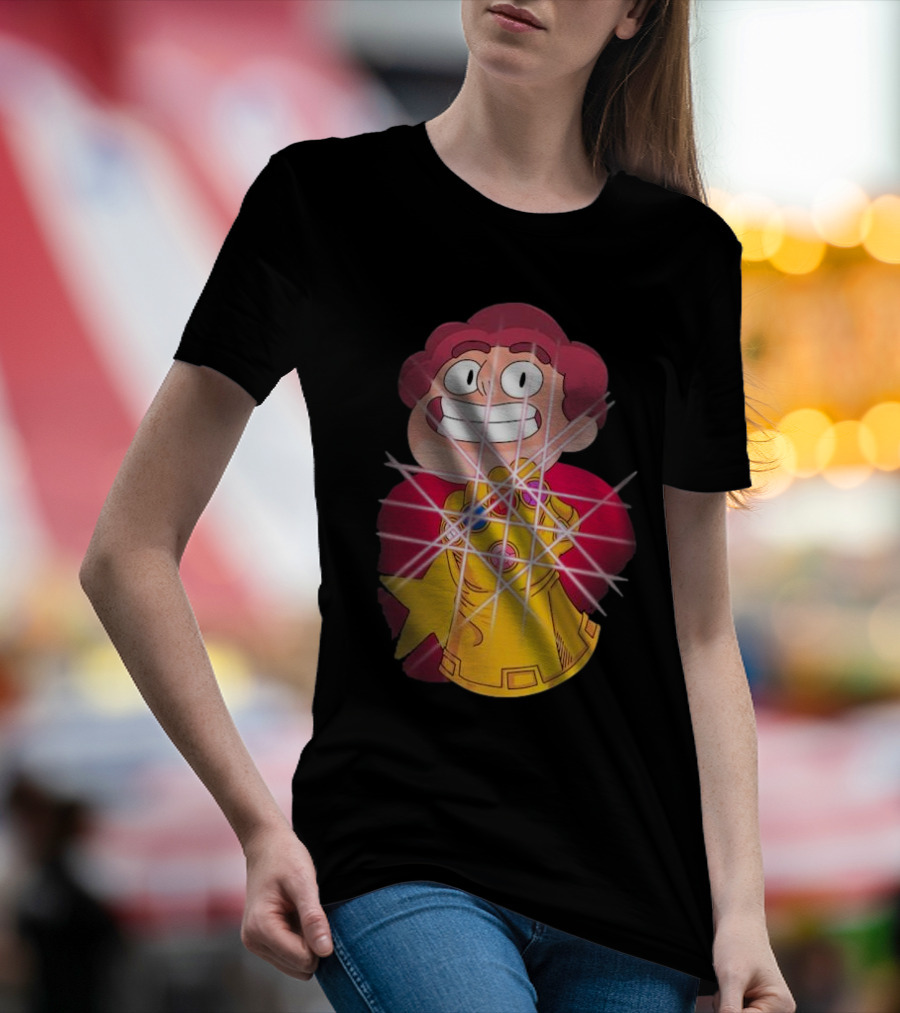 Steven Universe Wearing Infinity Gauntlet With Gems T-Shirt