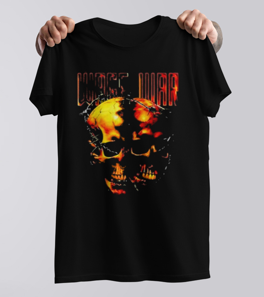 Wage War Skulls Halloween 2024 Twisted Barbed Icons T-Shirt