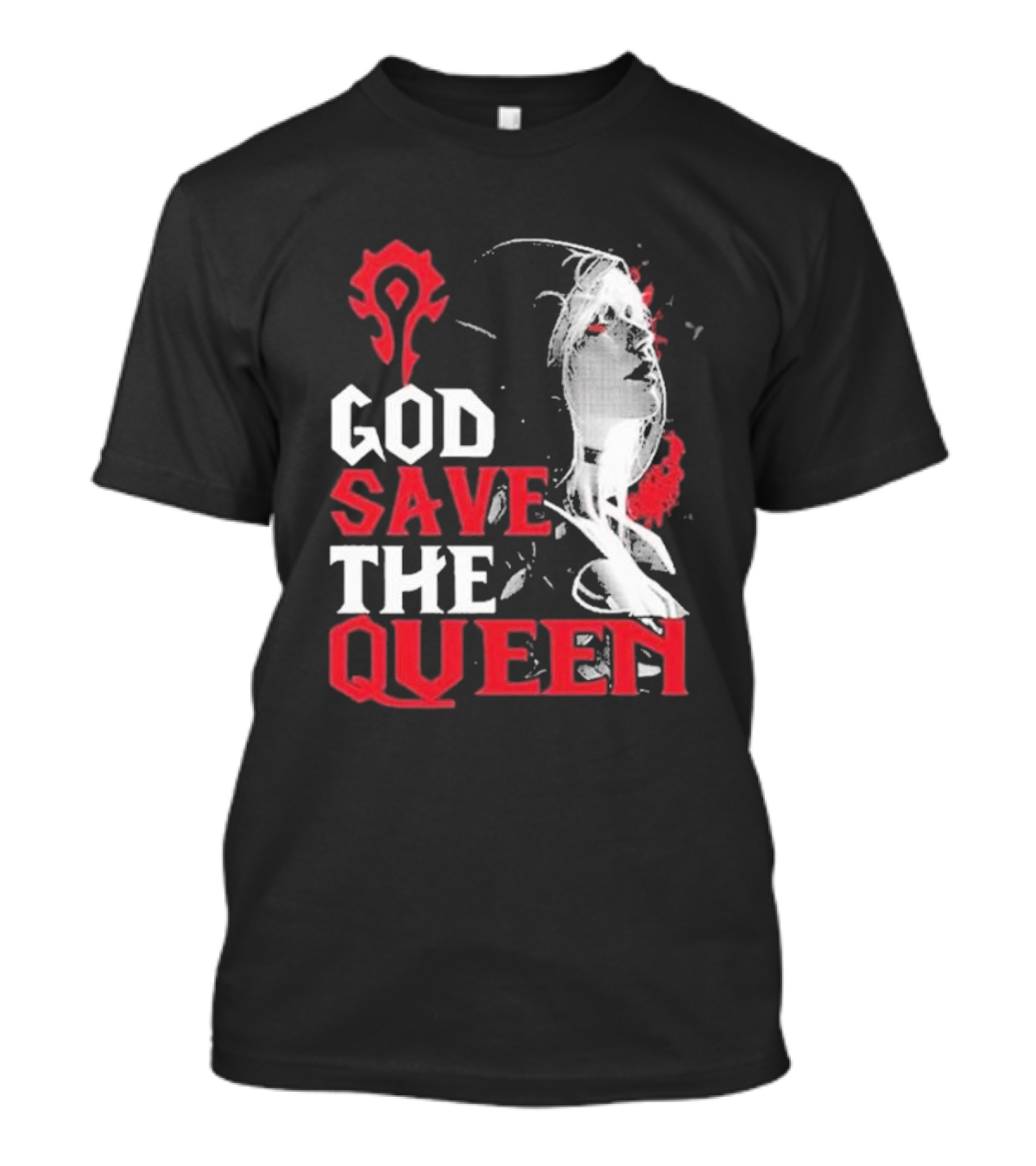 World Of Warcraft God Save The Queen Sylvanas Windrunner Horde Emblem T-Shirt