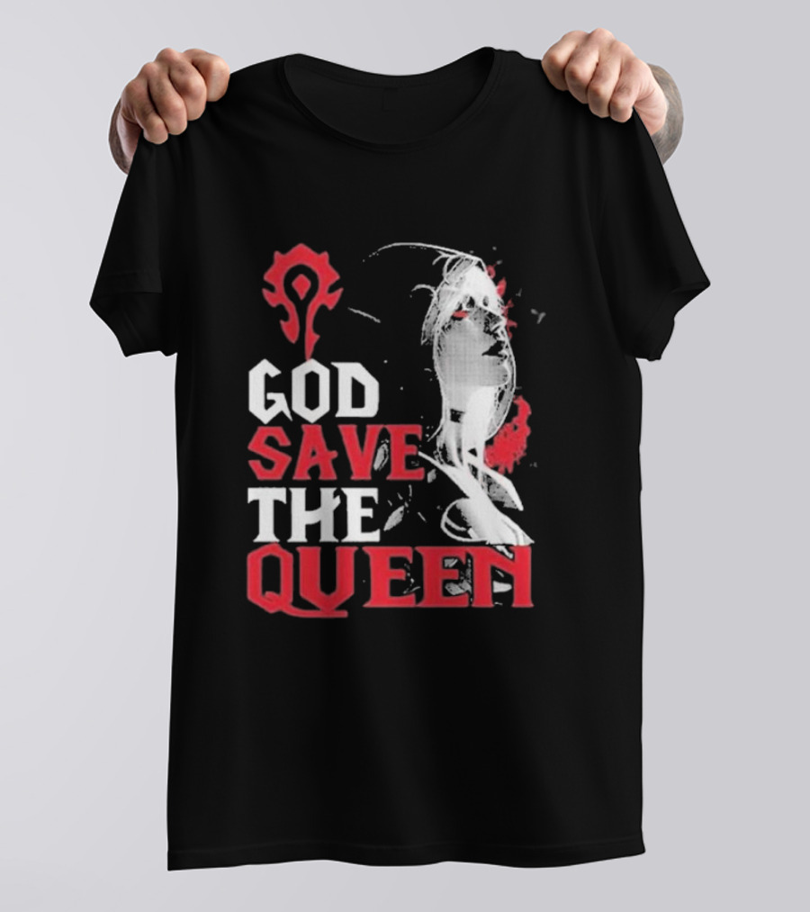 World Of Warcraft God Save The Queen Sylvanas Windrunner Horde Emblem T-Shirt