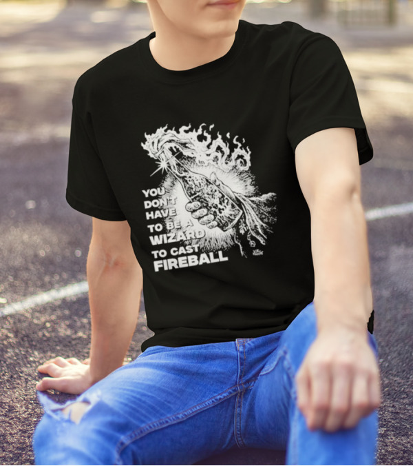 You Don't Have To Be A Wizard To Cast Fireball Diablo Macabre Flame Bottle T-Shirt