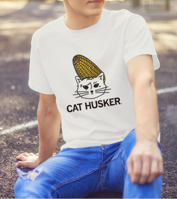 Cat Husker Corn Cat Heavyweight T-Shirt