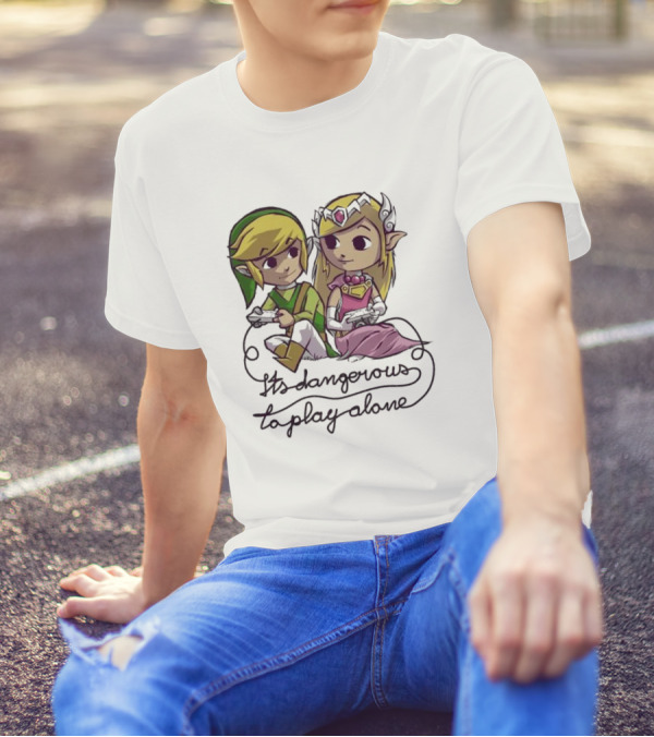 It’s Dangerous To Play Alone Super Cute Legend Of Zelda Adventure T-Shirt