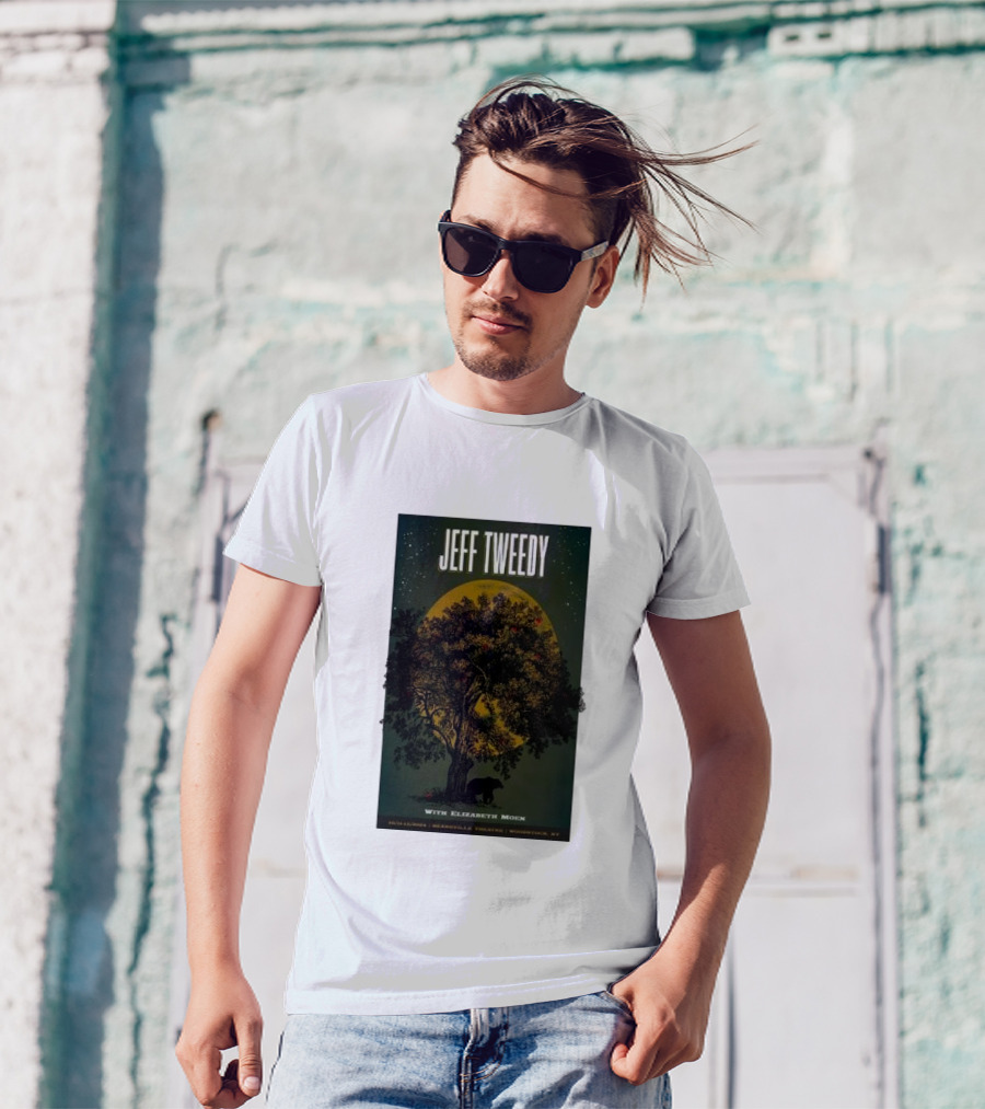 Jeff Tweedy With Elizabeth Moen October 11-13 2024 Bearsville Theater Woodstock NY Tour Silhouette And Bear T-Shirt
