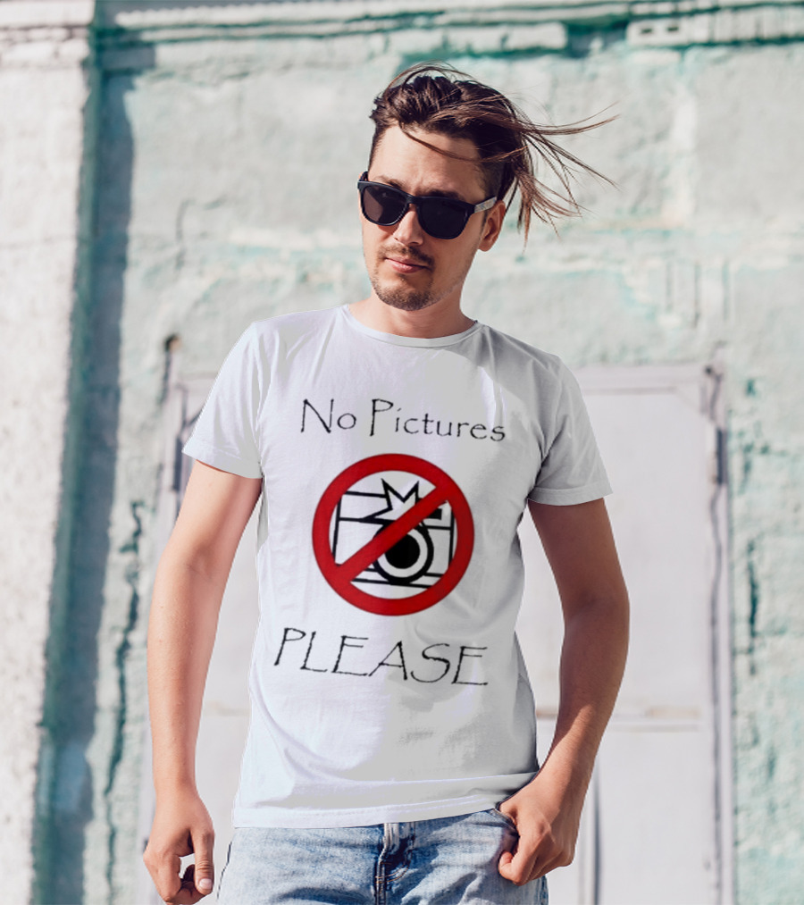 Joeyy No Pictures Please Camera Icon T-Shirt