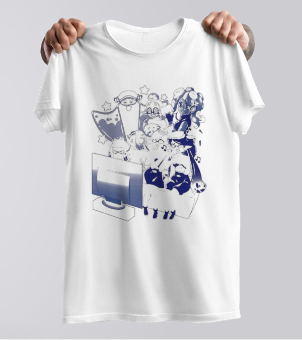 Karaoke Night Coinbox Splatoon Characters Gaming Party T-Shirt