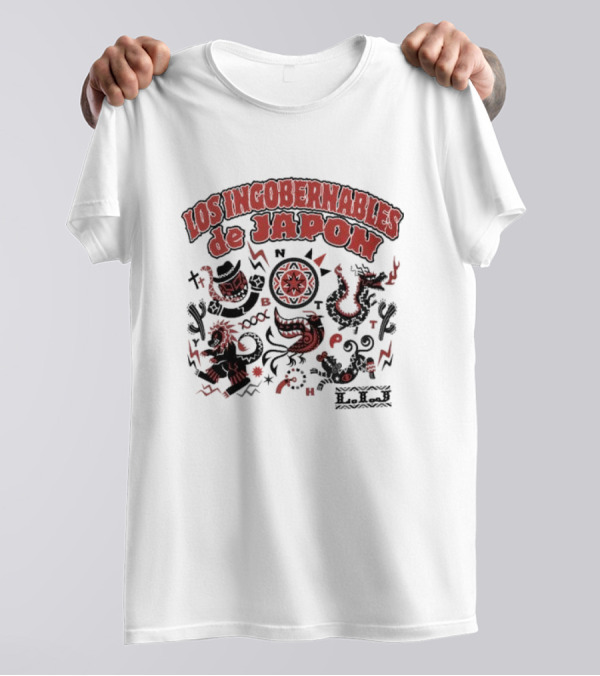Los Ingobernables De Japon Mural De LIJ Light Beige T-Shirt