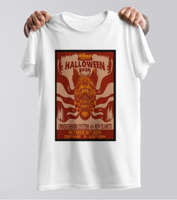 Halloween Bash Underground System New Planets October 26 2024 Saranac Lake New York 21 Plus T-Shirt