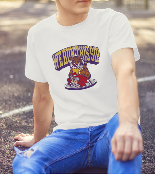WE RUN THIS SIP Tiger With Rival T-Shirt
