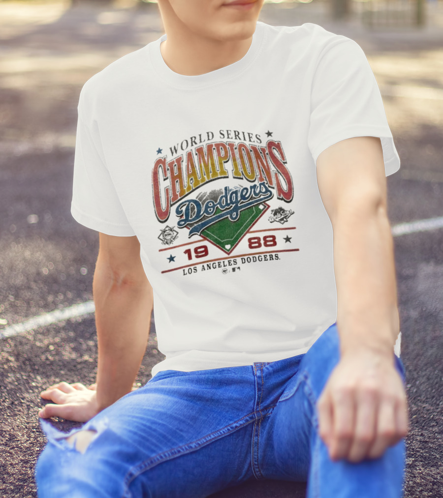 1988 World Series Champions Los Angeles Dodgers Dodger Stadium T-Shirt