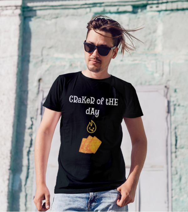 Cracker Of The Day Funny Fire Emoji Icon With Crackers T-Shirt