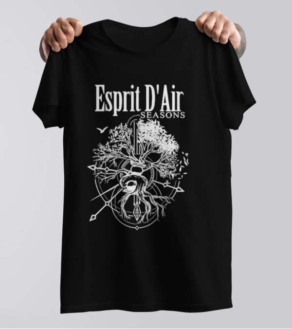 Esprit D’Air Seasons Tree Of Life And Guitar Symbolism T-Shirt