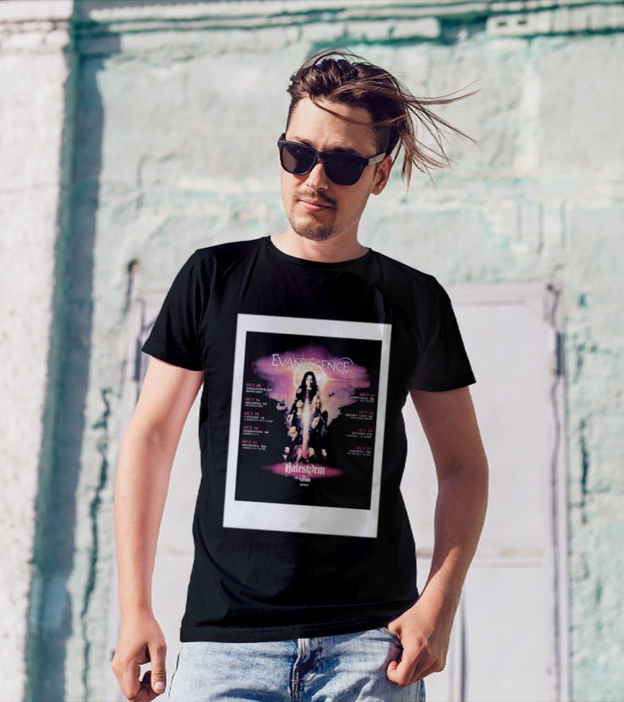 Evanescence With Halestorm Live In Canada 2024 Tour Dates T-Shirt