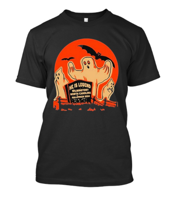 He Is Legend Wilmington North Carolina Halloween 2024 Scary Ghost T-Shirt