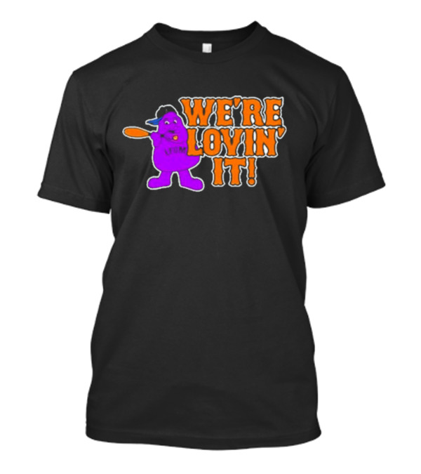 Mets Grimace We’re Lovin’ It Baseball T-Shirt
