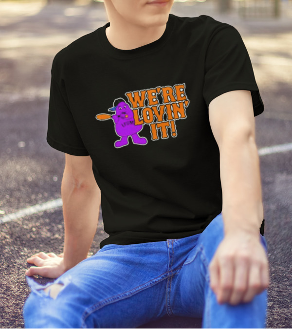 Mets Grimace We’re Lovin’ It Baseball T-Shirt