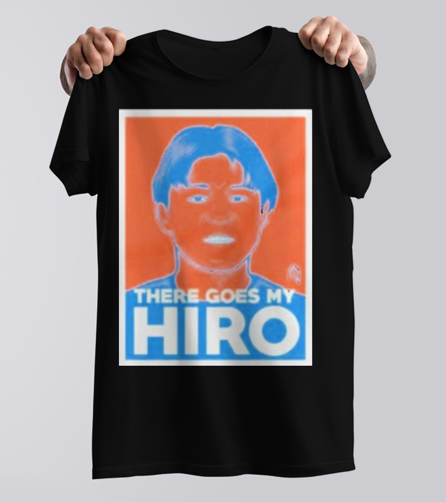 There Goes My Hiro Portrait Blue And Orange T-Shirt