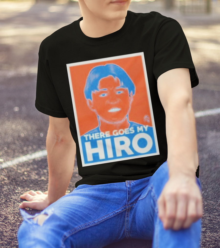 There Goes My Hiro Portrait Blue And Orange T-Shirt