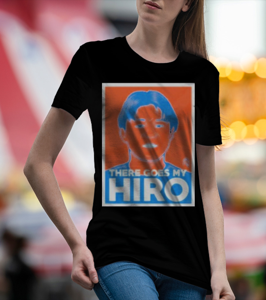 There Goes My Hiro Portrait Blue And Orange T-Shirt
