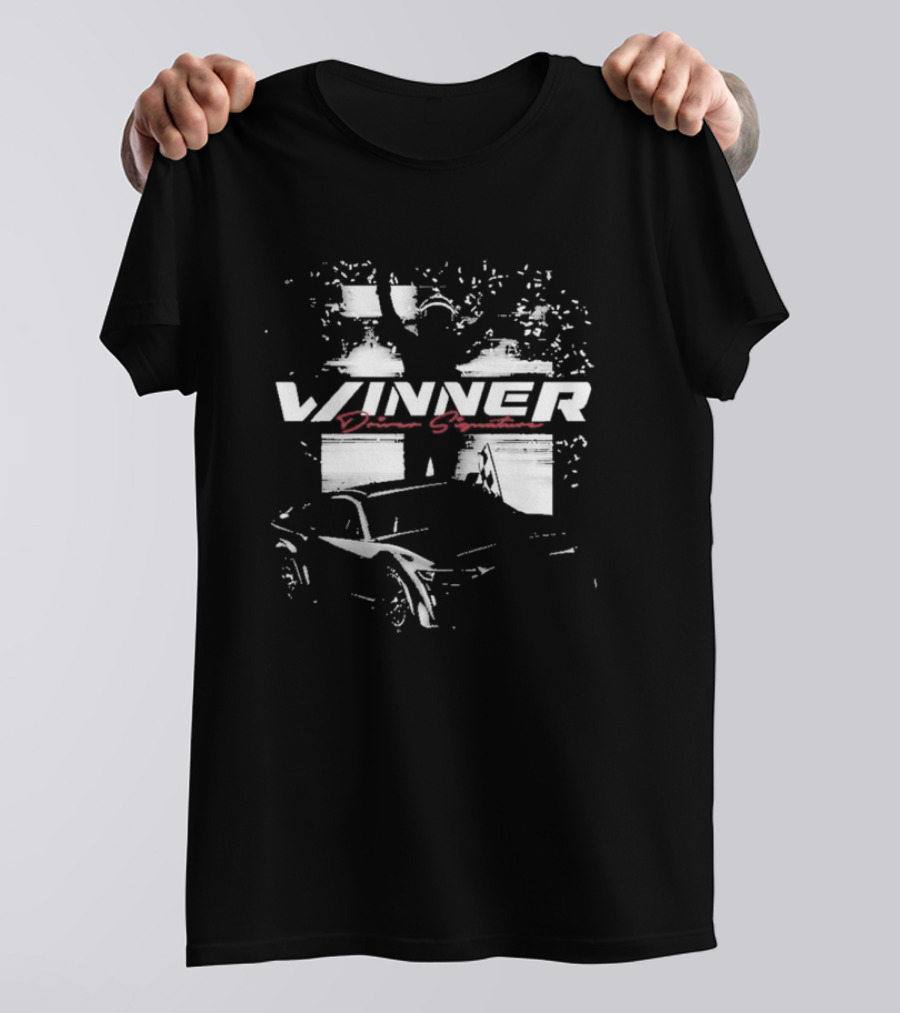 Winner Driven Signature Kyle Larson Checkered Flag Sports 2024 Bank Of America Roval 400 Race Win T-Shirt