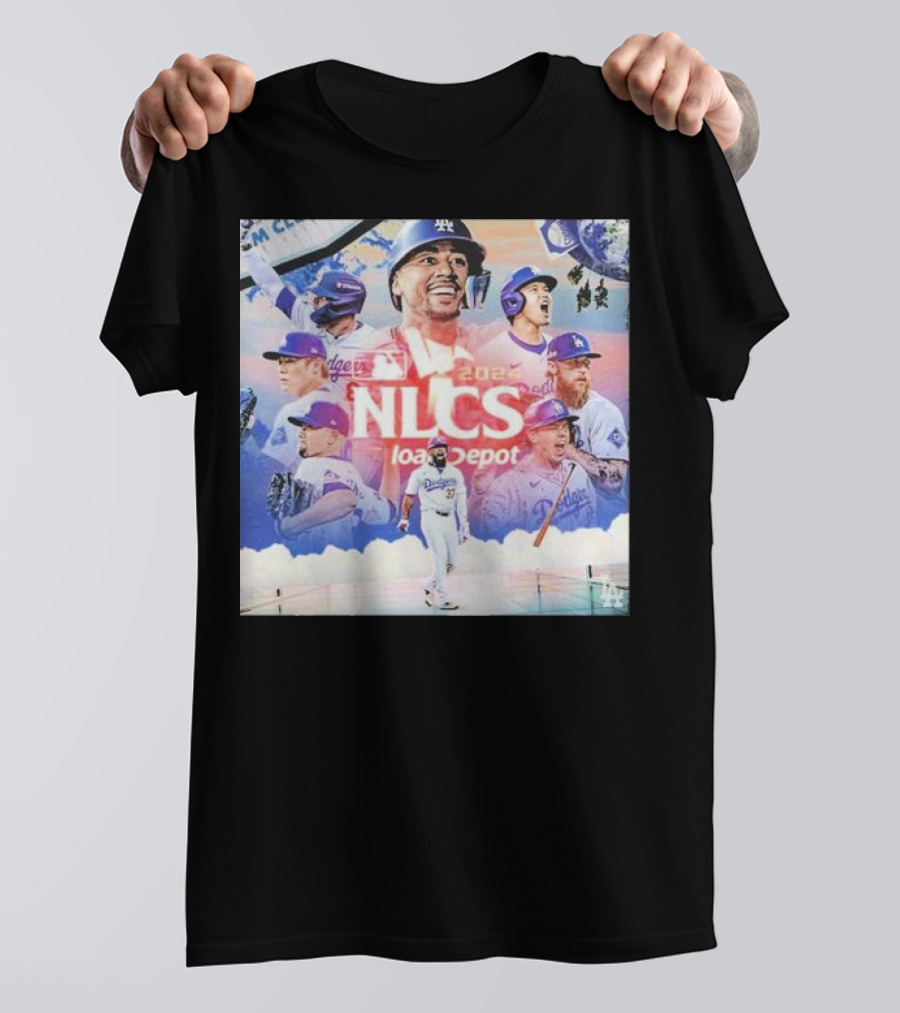 NLCS 2024 Los Angeles Dodgers LoanDepot Players Montage T-Shirt