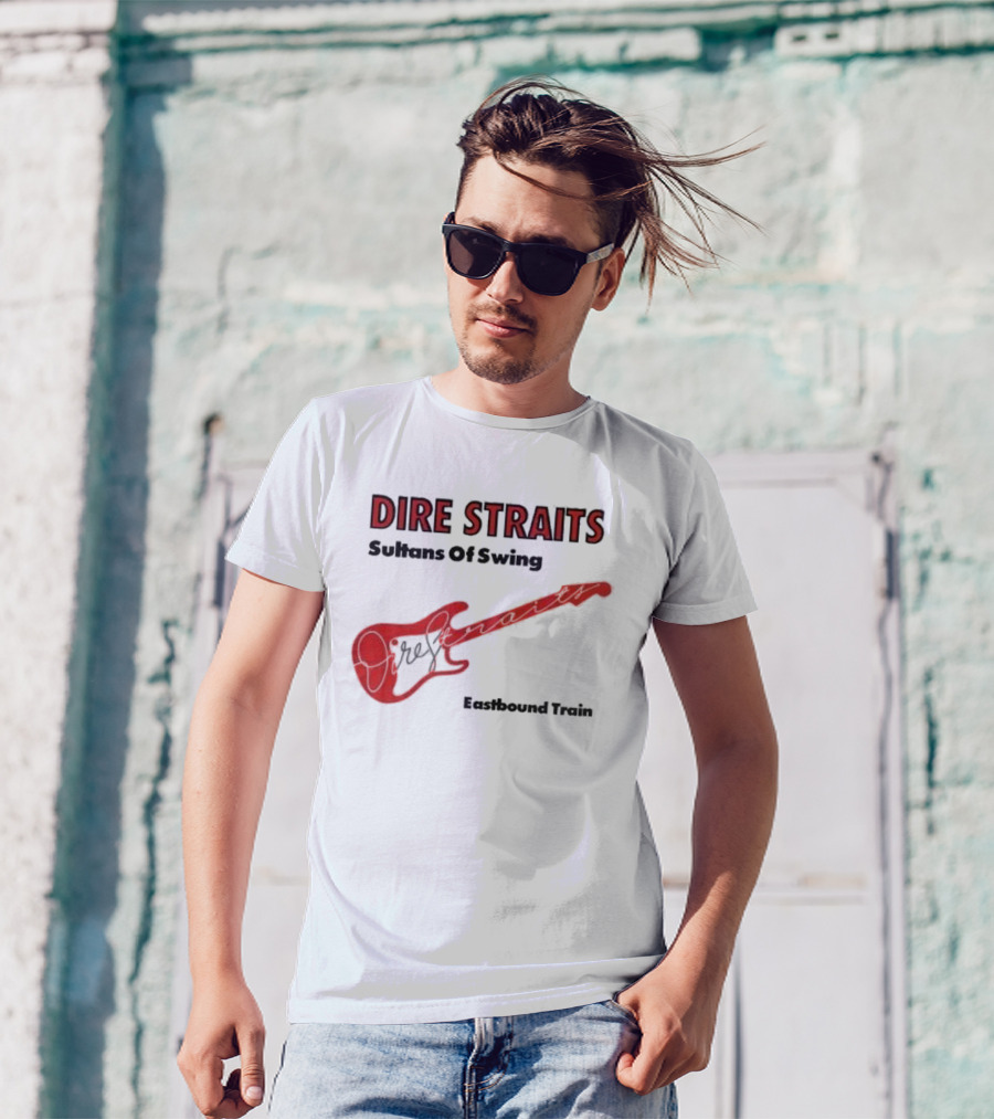 DIRE STRAITS Sultans Of Swing Eastbound Train Vintage Guitar T-Shirt