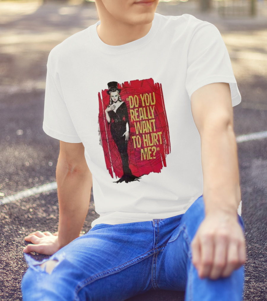 Do You Really Want To Hurt Me Red Background Goth T-Shirt