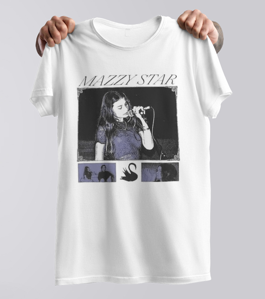 Mazzy Star Vintage Concert Iconic Imagery With Swan Elements T-Shirt