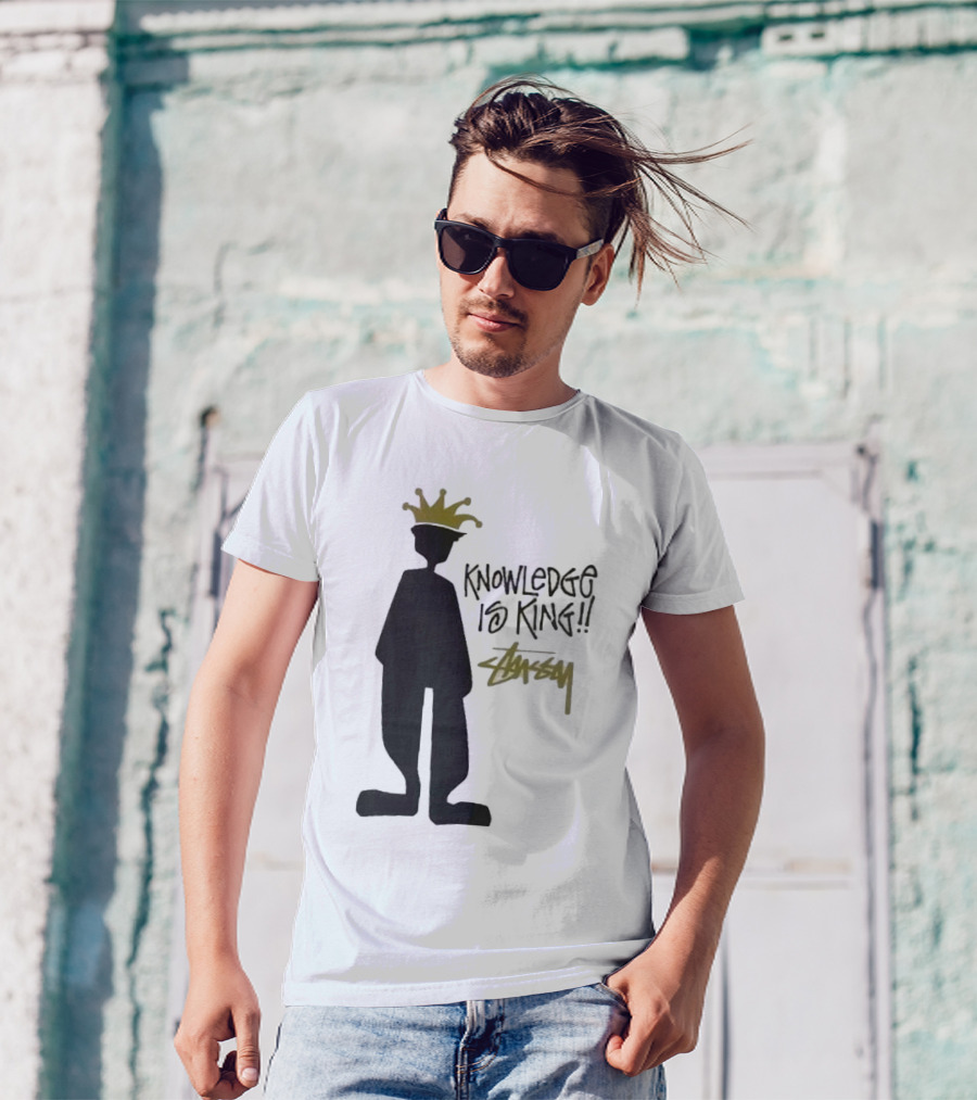 Stussy Knowledge Is King Silhouette With Crown T-Shirt